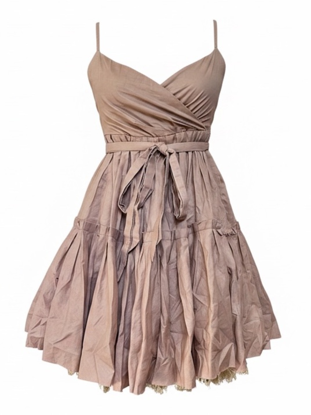 Vintage “Nelli USA” 100% Cotton Mini Dress in Taupe